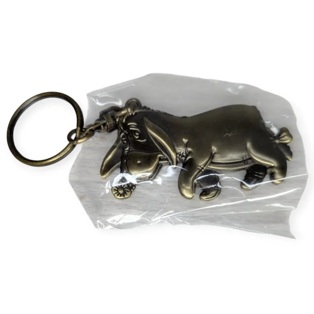 Disney Monogram International Eeyore Brass Metal Keychain Unused